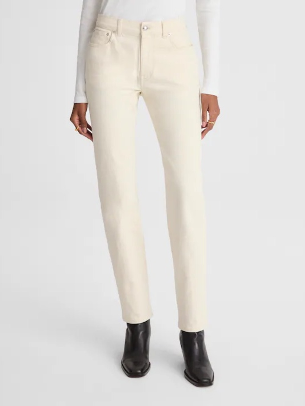 Madewell Straight-Leg Jeans in Cream